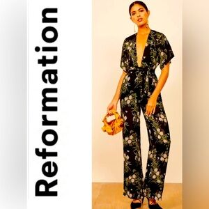 Reformation Lemongrass Jumpsuit size 2- does not include sash